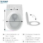 SIAMP 95 9003 10 Abattant WC Estérel Premium.