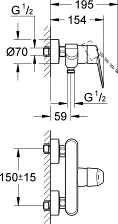 GROHE_33569002_Mitigeur_douche_EURODISC_Cosmopolitan_Monocommande_15x21_Schema_Cote.jpg