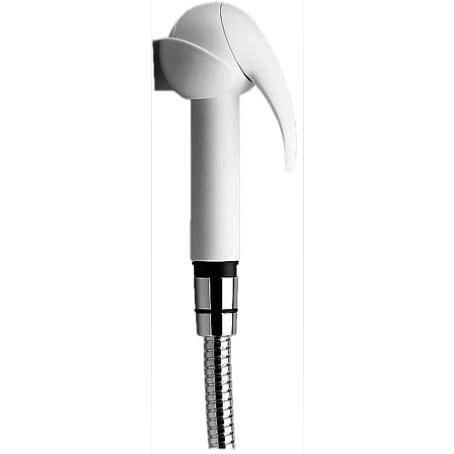 NICOLL 0408070 - 308B - Douchette hygiénique Yasmine blanche G 1/2" avec flexible double agrafage