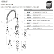 NOBILI RTUK203/46 Tubes Flexibles d’alimentation M10X1 - G3/8.