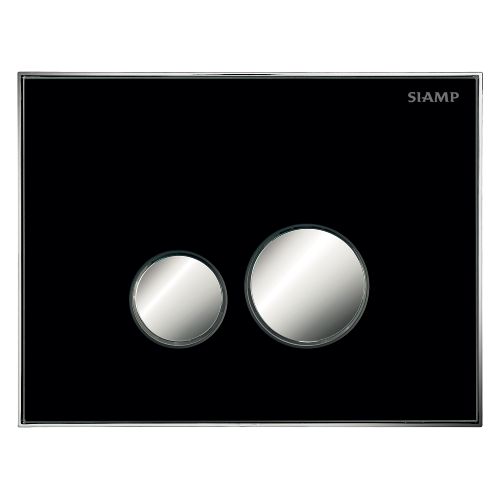 SIAMP 31 1991 10 Plaque de commande Double Volume Reflet 360  Noir/Touches Brillantes.