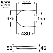 ROCA A80123A004 ACCESS - Abattant double thermodur antibactérien standard.