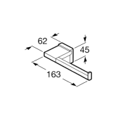 ROCA A816850001 RUBIK. Porte rouleau papier WC, chromé.