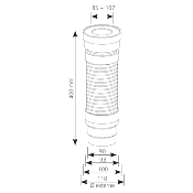 SIAMP 92 1000 07 ES 400 - Pipe Souple Ø 90, 93, 100, 110 mm.