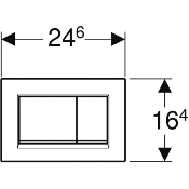 GEBERIT 115.883.KH.1 Plaque de déclenchement Geberit Sigma30 pour rinçage double touche: chromé