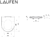 LAUFEN PRO H8989660000001 Abattant WC Blanc 'Slim'