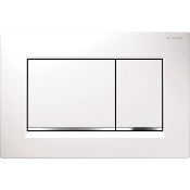 GEBERIT 115.883.KJ.1 Plaque de déclenchement WC Duofix Sigma 30 Blanc/Chromé.