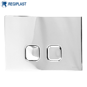 REGIPLAST 183C PLAQUE DE COMMANDE "PLAIN" DOUBLE DEBIT CHROMEE