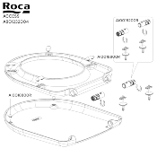 ROCA AI0018800R ACCESS - KIT BUTOIRS SIEGE ET COUVERCLE ABATTANT WC