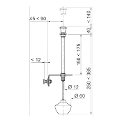 PR-SIAMP 32 4240 16 Mécanisme à tirette, simple volume, spécial IDEAL STANDARD.